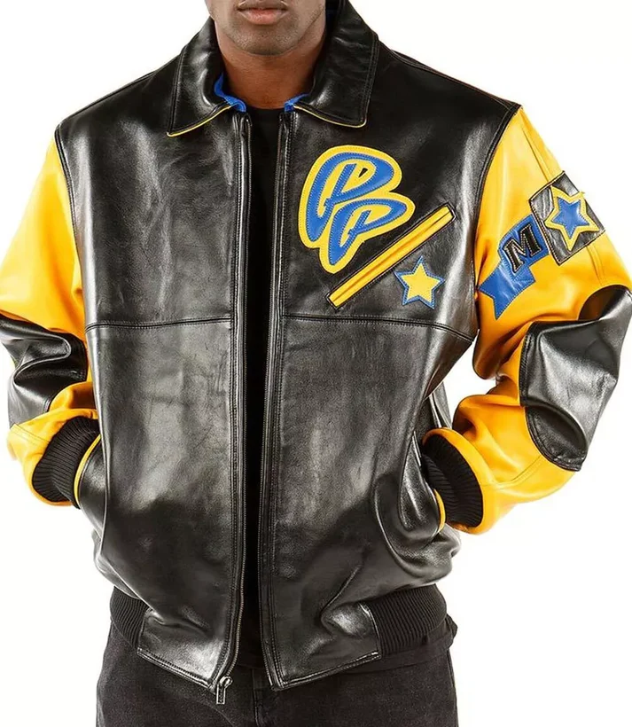 Mens Pelle Pelle Oversized Vintage Bomber Leather Jacket