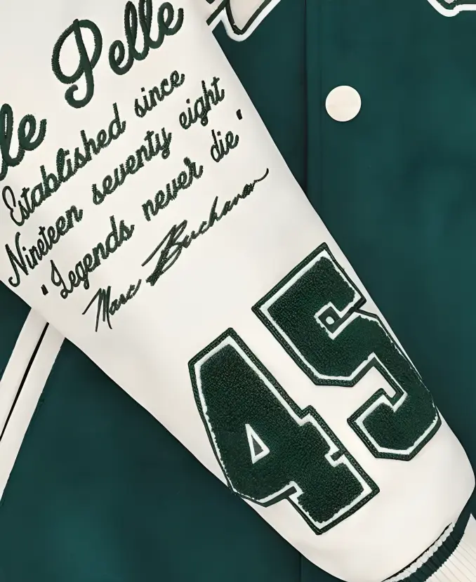 Pelle Pelle Green Varsity Jacket