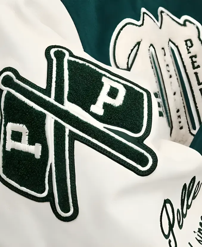 Pelle Pelle Green Varsity Jacket